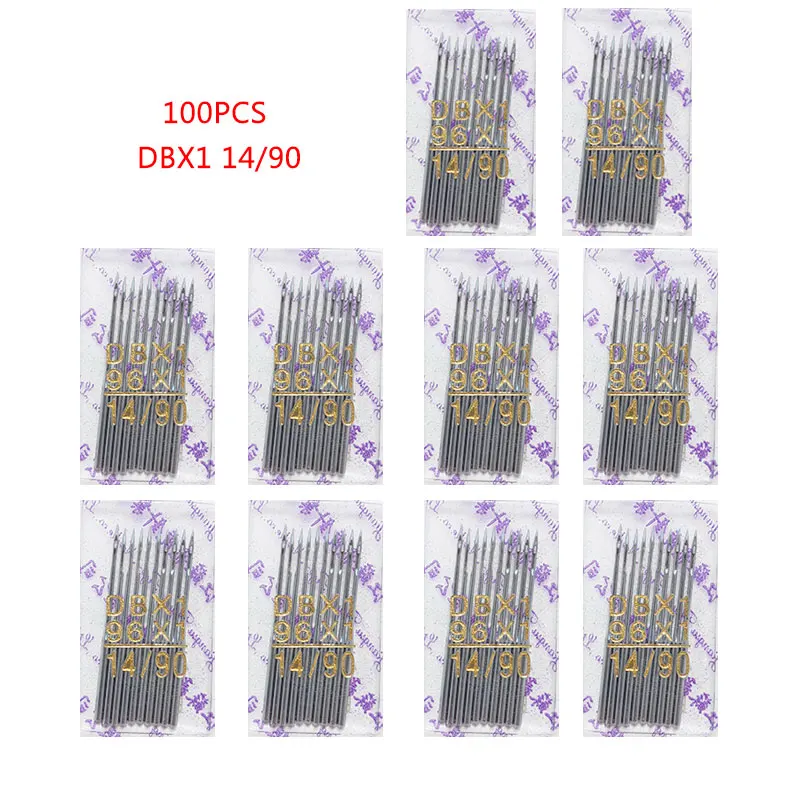 size 14 100 шт. Швейные иглы DBX1 подходят для всех брендов промышленные прямострочные швейные машины Singer 9#11#12#14#16#18# различные модели - Цвет: size 14