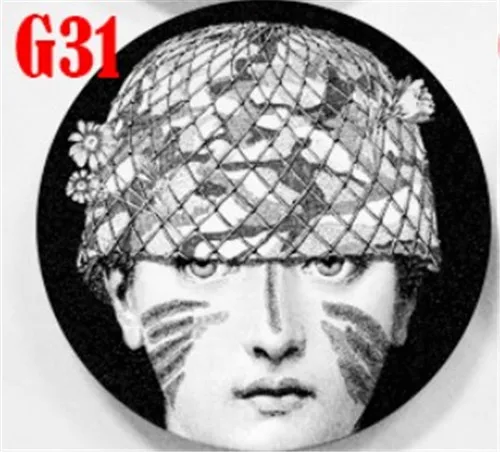 31 Италия Милан креативная узор rosenthal Piero fornasetti пластины керамика стене висит украшение фоновая панель для искусства номерной знак - Цвет: 31