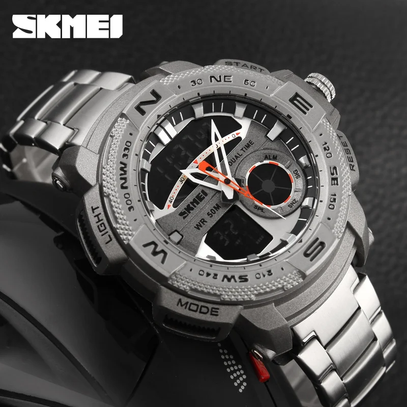 Часы SKMEI мужские спортивные цифровые кварцевые водонепроницаемые с будильником