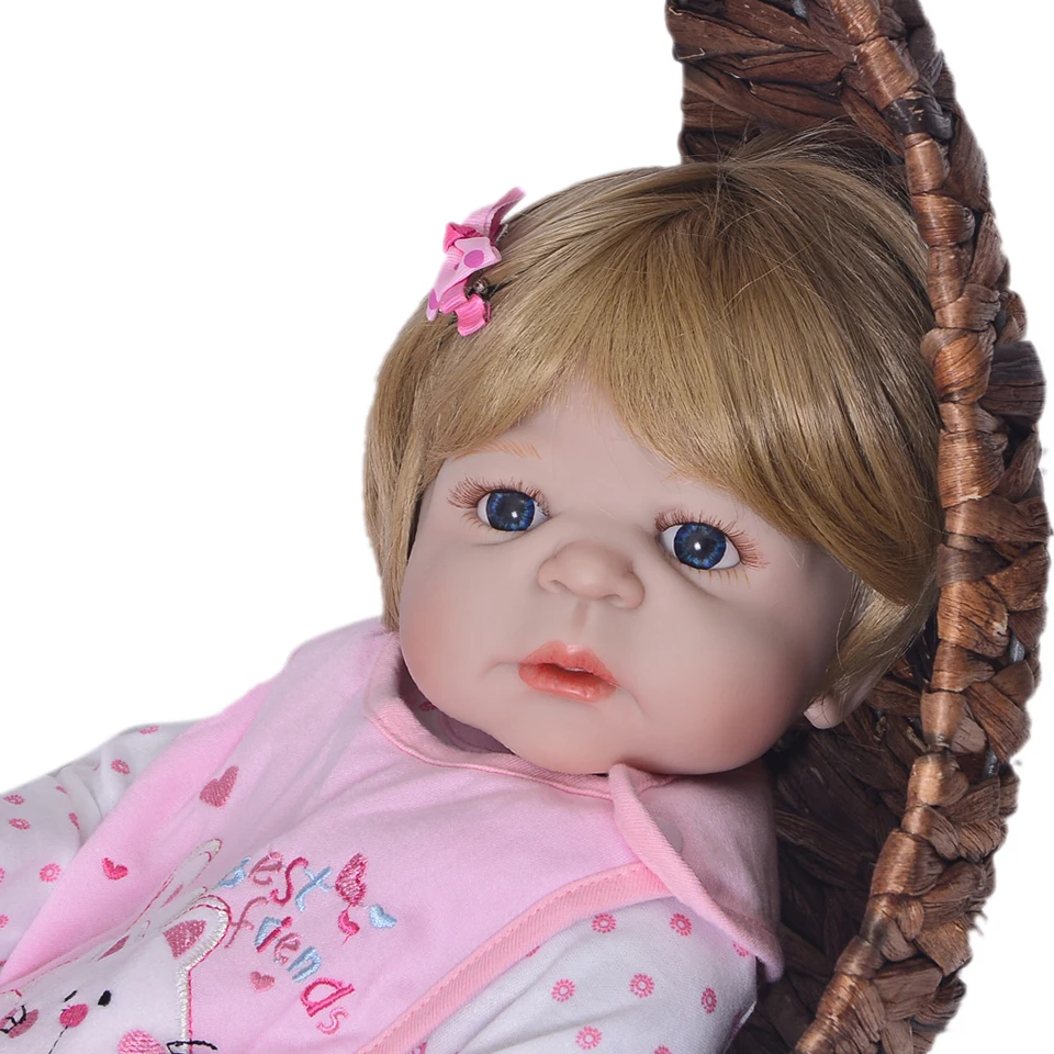 NPK Dolls toys 55cm Soft Silicone Reborn Baby Realistic Doll 22 Inch Full Vinyl BeBe Boneca For Girls | Игрушки и хобби