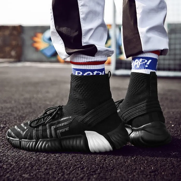 Мужские кроссовки с высоким берцем уличная мода весна 2019 |