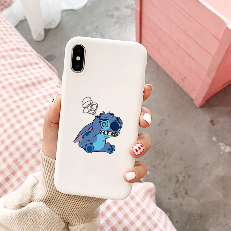Силиконовый мягкий чехол для телефона Disneys Stitch для Apple IPhone X XR XS MAX 7 8 7 plus 6 6 S Plus 5 5S SE задняя крышка