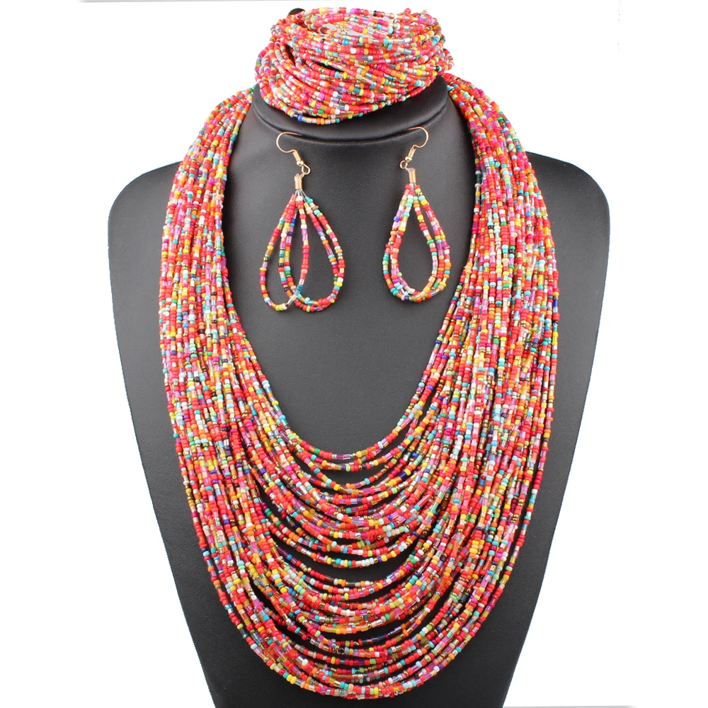 Женский комплект из 3 предметов ожерелье браслет и серьги|Ювелирные наборы| |