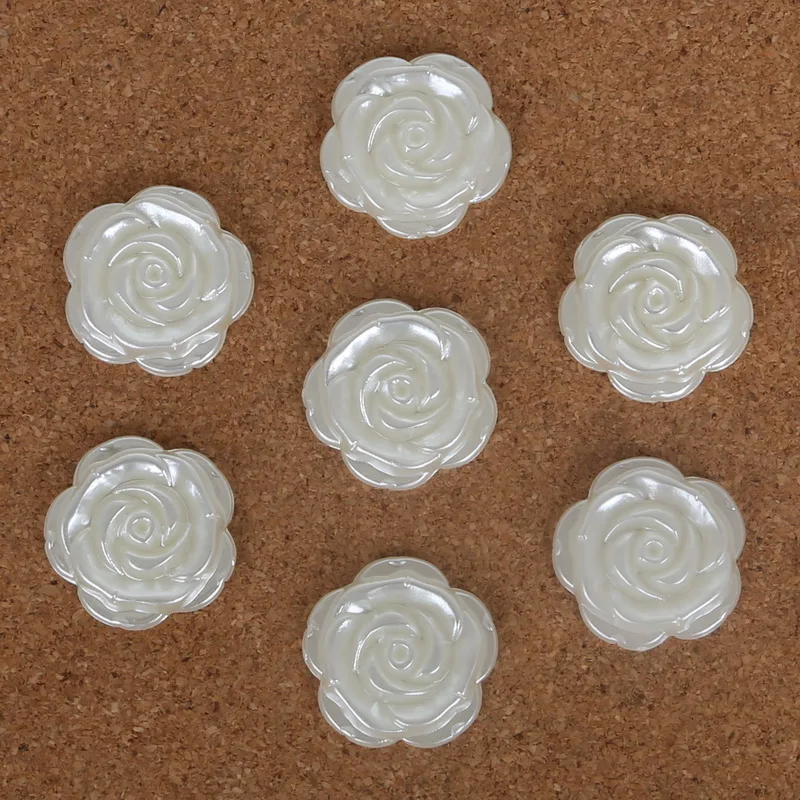 Топ моды 20 шт цветок плоская спина кабошон имитация пластика ABS жемчужные бусины