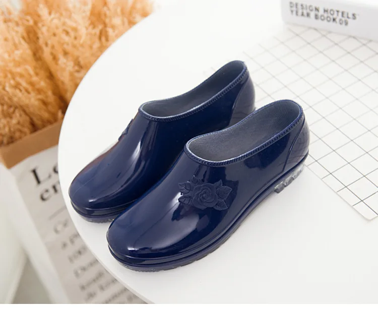 Aleafalling/женские непромокаемые сапоги; водонепроницаемая обувь; обувь без шнуровки для сада, кухни; женская обувь с цветочным узором; обувь для девочек; моющая обувь для машины; AWBT42