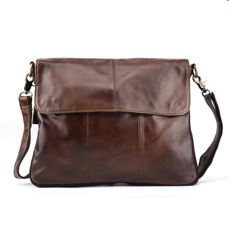 Мужская сумка слинг через плечо из натуральной воловьей кожи|bag genuine|shoulder bagscross body