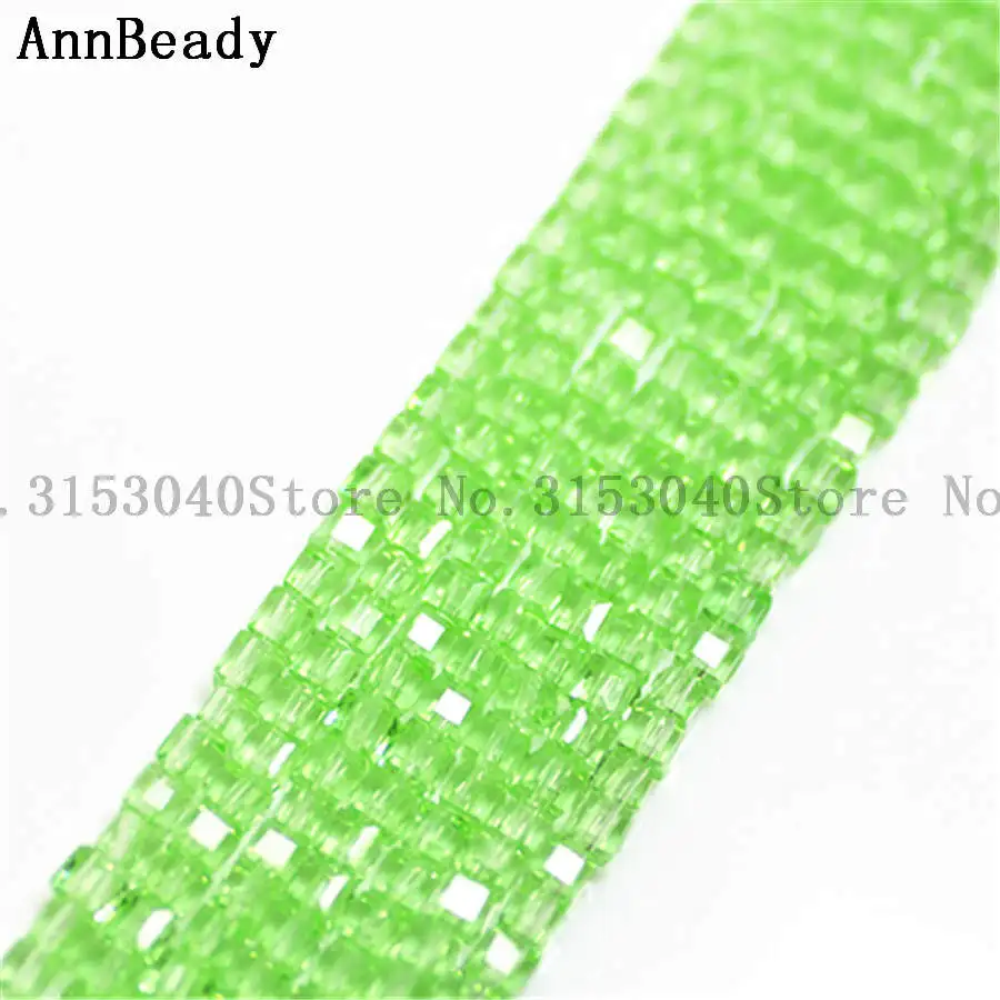 light green 1980 шт Желтый цвет 2 мм квадратный кубический разделитель Австрийские хрустальные стеклянные бусины россыпью бусины DIY для изготовления ювелирных изделий бусины-разделители - Цвет: light green