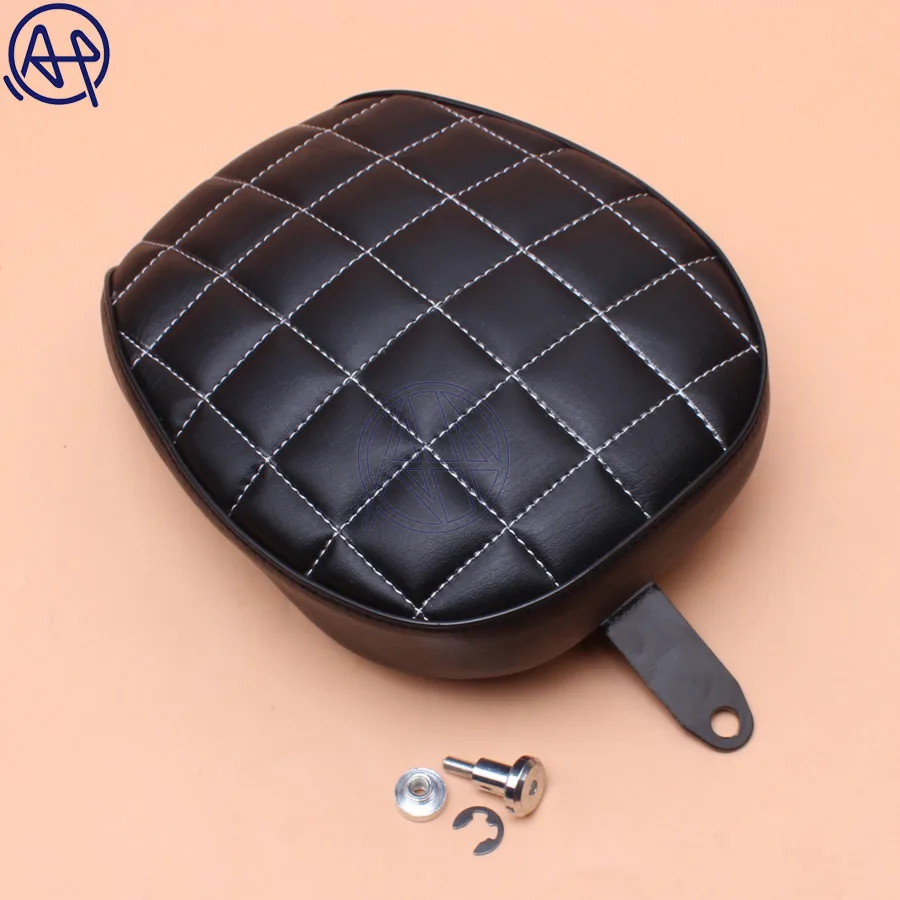 Черная квадратная Кожаная подушка для заднего сиденья мотоцикла со стразами Harley