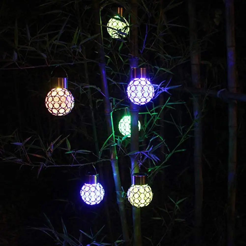 1 шт. наружный Солнечный свет садовая лампа красочные украшения подвесные