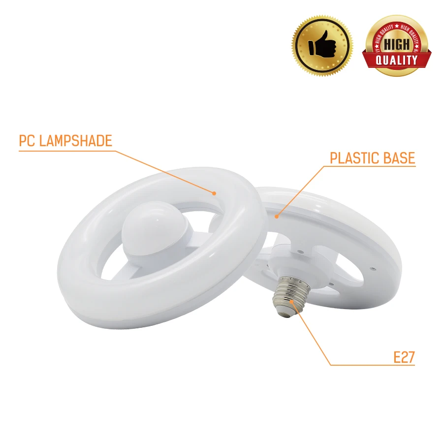 High Brightness AC220V Super Bright LED UFO Flat Light Energy Saving Lamp E27 Bulb12W for Home Lighting | Лампы и освещение