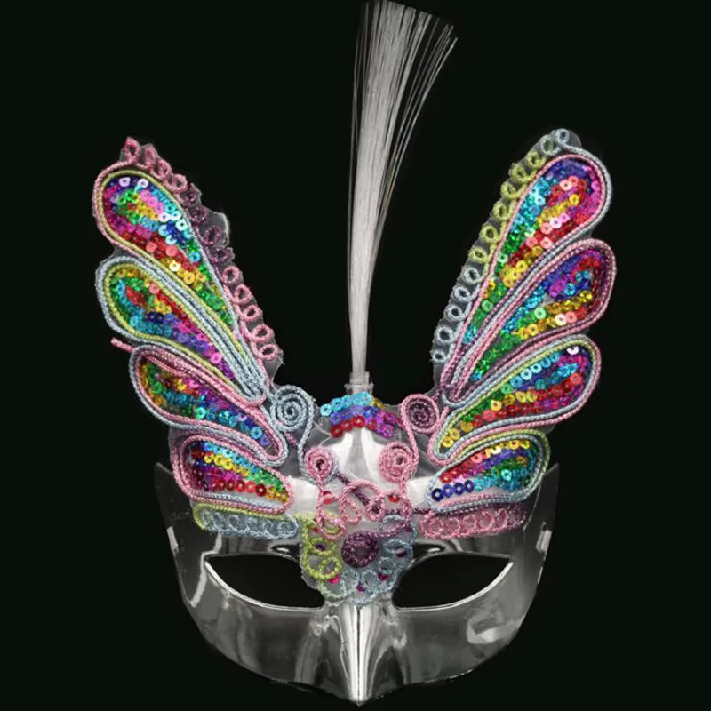 Светодиодсветодиодный светящаяся маска-бабочка для детей и взрослых мигающая