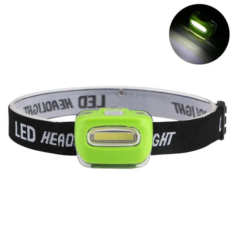 Green SANYI 3800 складной фонарик Налобный фонарик COB светодиодный портативный фонарь для наружного налобный фонарь для кемпинга фонарь с батареей AAA - Испускаемый цвет: Green