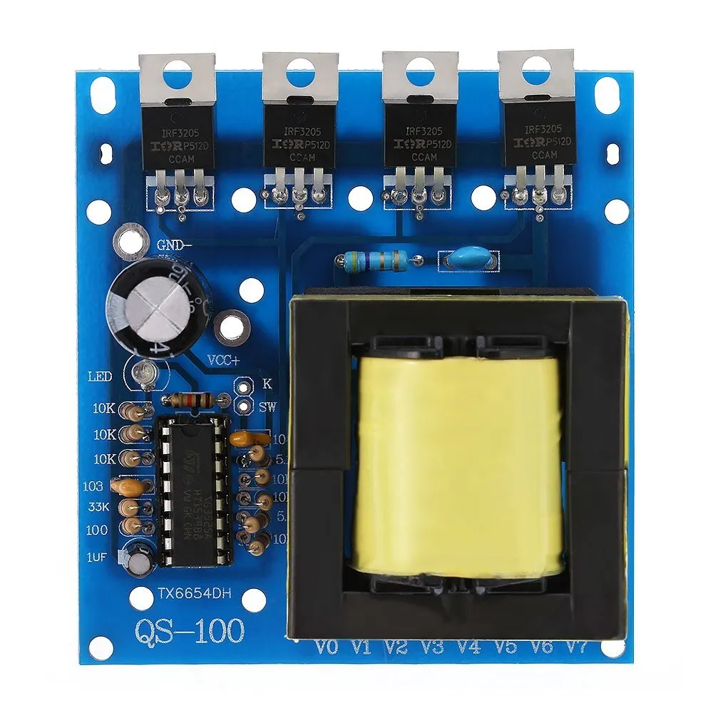 DC AC преобразователь инверторная плата DC12V до 220V 380V 18V 500W Инвертор Трансформатор