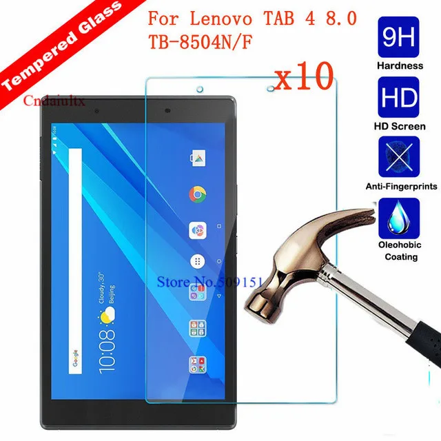 Закаленное стекло для Lenovo Tab 4 8 ТБ 8504 8504F Премиум Защитная пленка 10 шт.|tempered glass