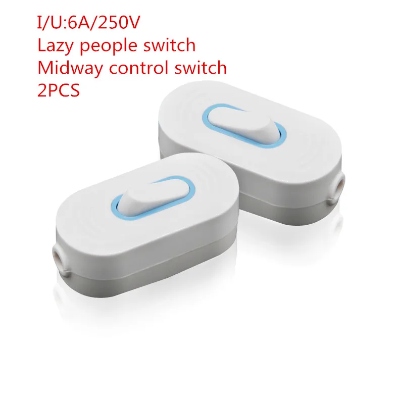 

2PCS YT2043 Lazy people switch Control button switch Small power switch Midway control switch 6 A 250 V Free shipping