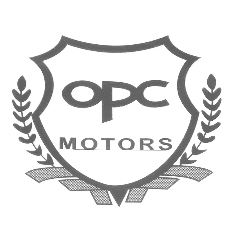 OPC 2 шт Серебряный 3D металлический автомобильный стикер эмблема значок чехол для Lada Renault Opel Dacia Ssangyong SAAB Daewoo Chery автомобиль ABARTH Стайлинг - Название цвета: OPC