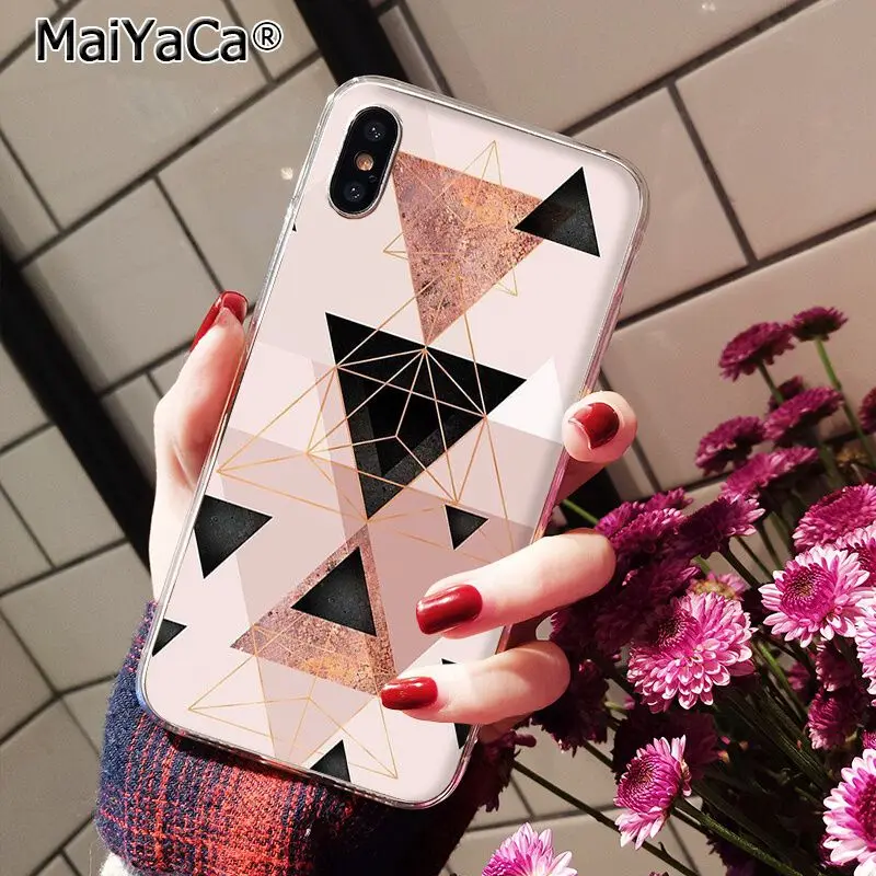 A5 MaiYaCa Золотой Розовый блестящий Мраморный чехол для телефона для iphone 11 Pro 11Pro Max 8 7 6 6S Plus 5 5S SE XR X XS MAX - Цвет: A5