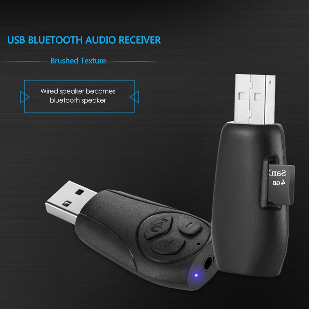 Беспроводной Bluetooth USB приемник 3,5 мм Aux адаптер стерео аудио Автомобильная Колонка умная Автоматизация