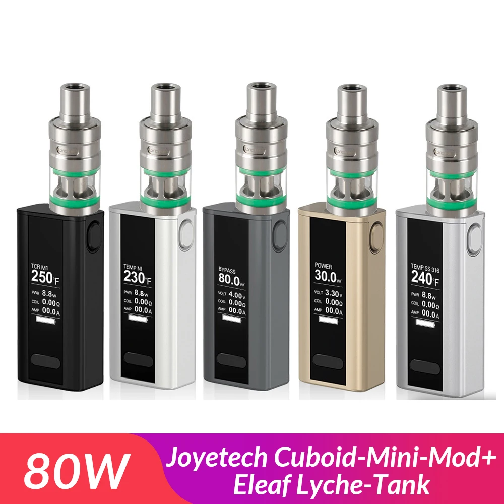 В наличии! Оригинальный Joyetech Cuboid Mini Mod + Lyche полный комплект 80 Вт со встроенным