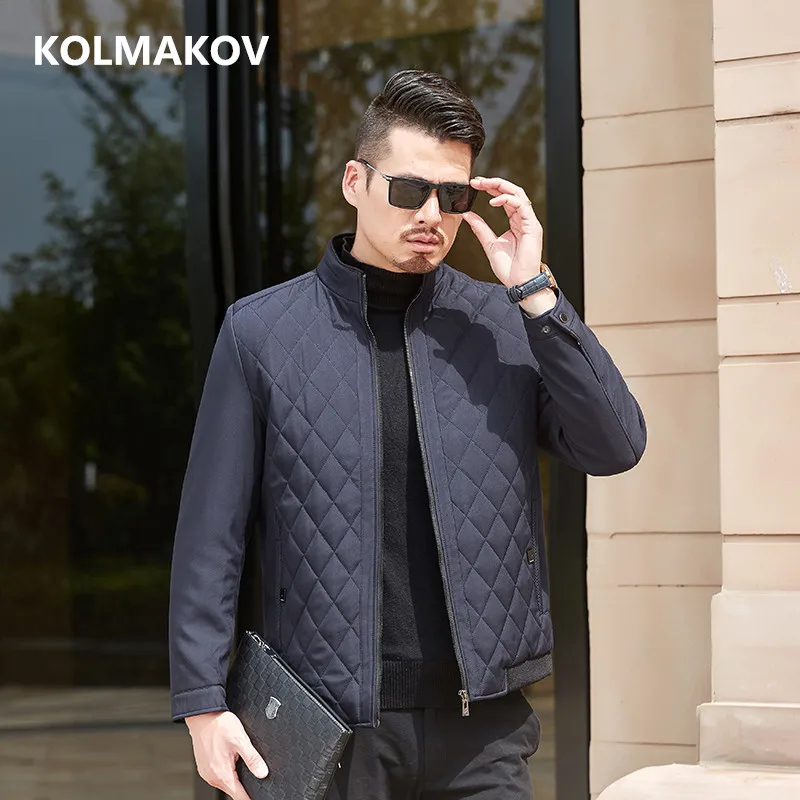 Мужская повседневная утепленная куртка бомбер приталенная из 100% хлопка мужская