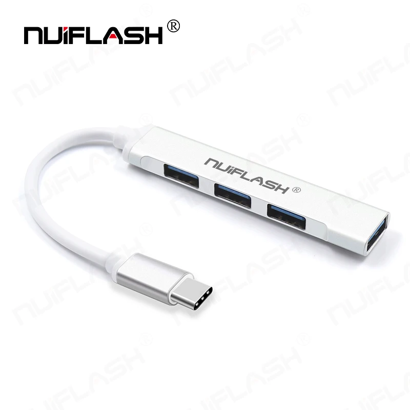 Горячий черный USB 3,0 Hi-Скорость 4-Порты и разъёмы разветвитель адаптер для ПК компьютер Прямая - Цвет: TYPEC-interface