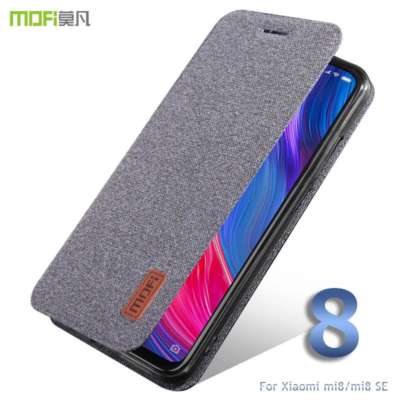Чехол для xiaomi mi8 чехол MOFI Xiaomi Mi8 explorer edition тканевый флип-чехол mi 8 SE силиконовый с