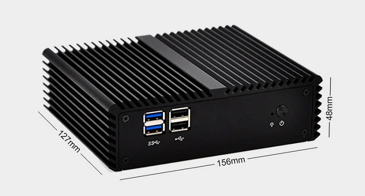 Недорогой Мини ПК Barebone система Linux Windows безвентиляторный настольный компьютер 2 Lan Intel Celeron i3 i5 i7 4-й игровой пк компьютер