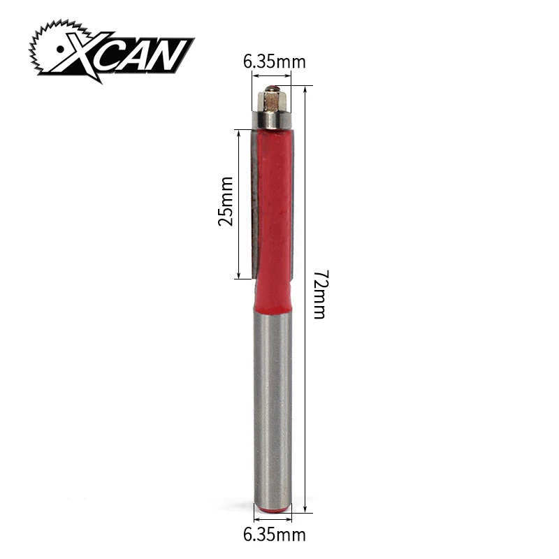 MGD20055A XCAN 1/4 ''хвостовик древесины фрезы прямой рифленый фрезы один два рифленых подшипника Guibded триммер древесины фрезы - Длина режущей кромки: MGD20055A