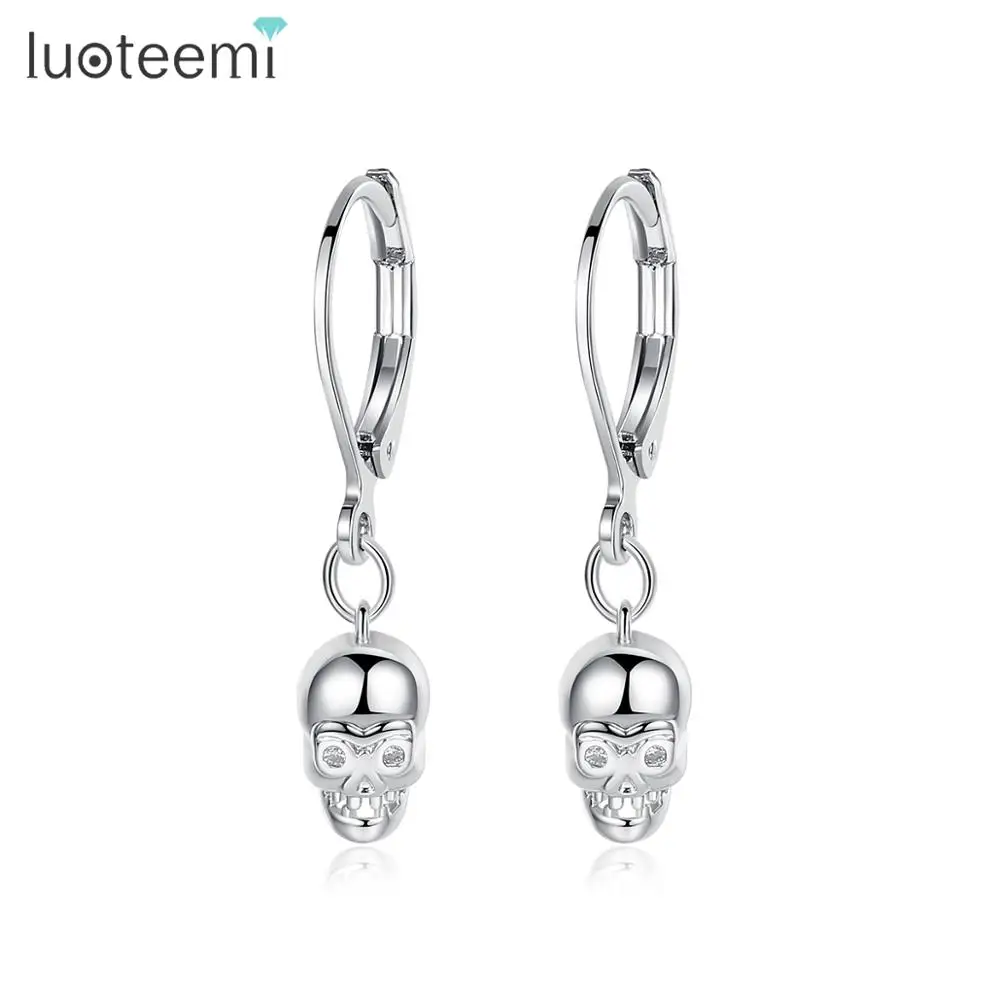 Серьги-подвески LUOTEEMI с простым дизайном для женщин Роскошные вечерние серьги из