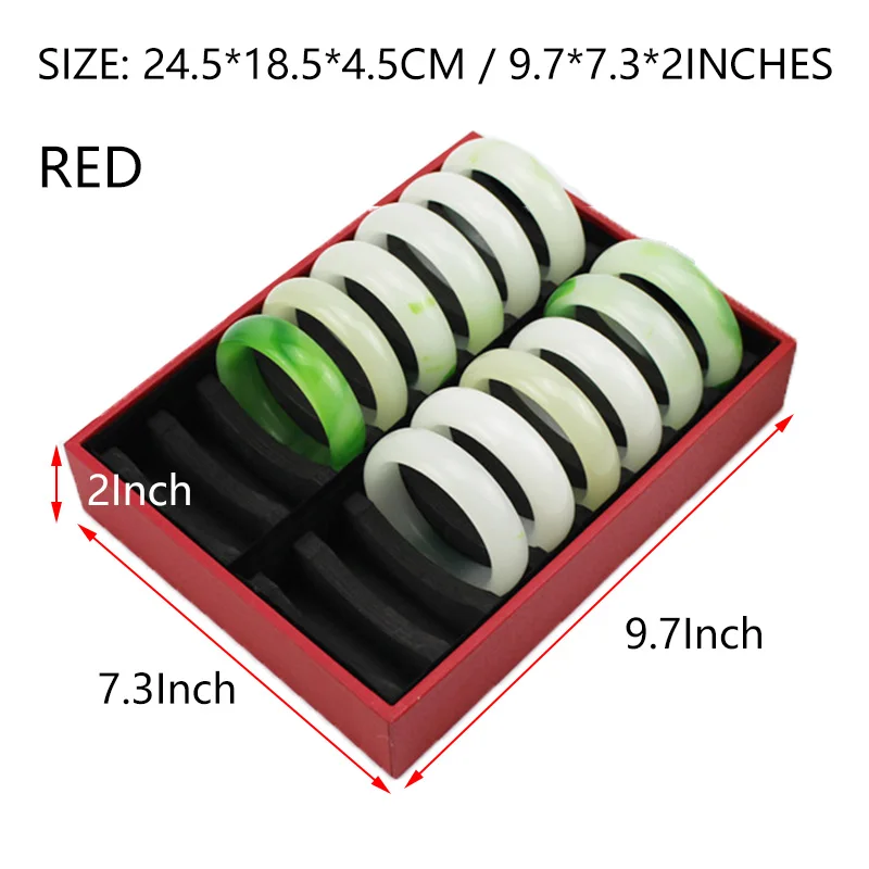 20 сеток черный ювелирный Золотой Серебряный нефритовый браслет коробка для