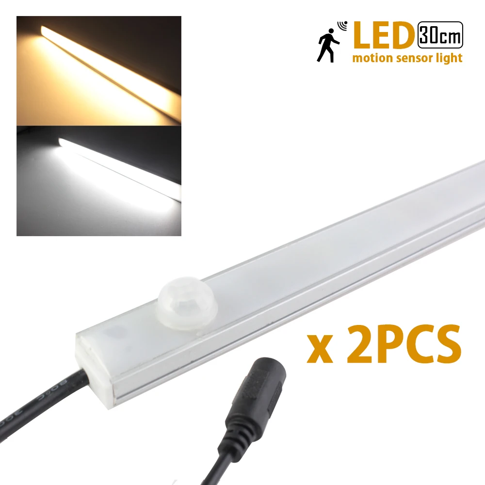 2 шт./лот 30 см 12 В Led Тело ПИР Инфракрасный датчик движения лампы для кухни