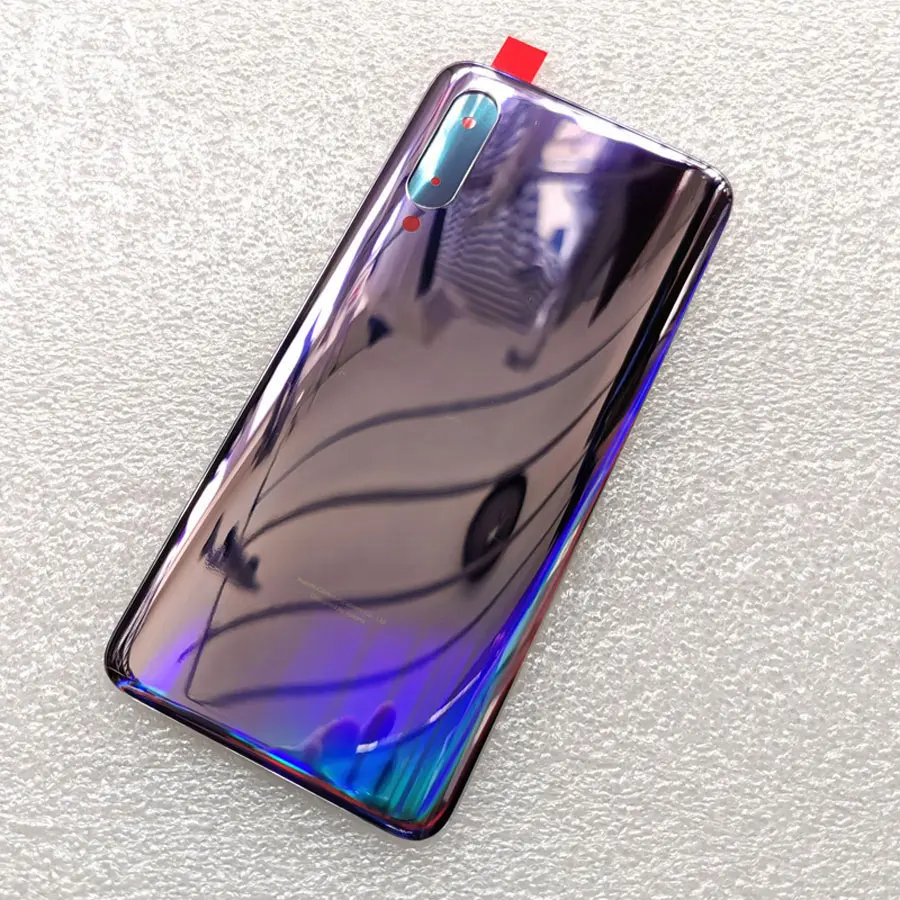 Purple Gorilla glass для xiaomi 9 mi 9 mi 9 задняя крышка Задняя Дверь Замена Жесткий Чехол для батареи задняя крышка корпуса Explorer - Цвет: Purple