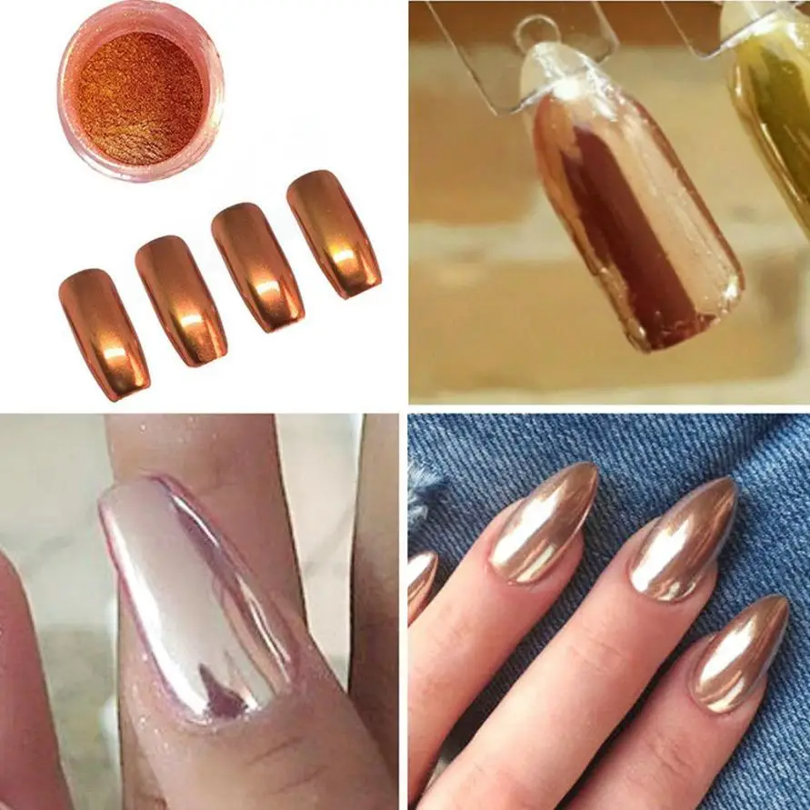 

2g Sexy Rose Gold Nail Mirror Powder Glitter Chrome Powder Art Decoration Dropshipping Wholesale