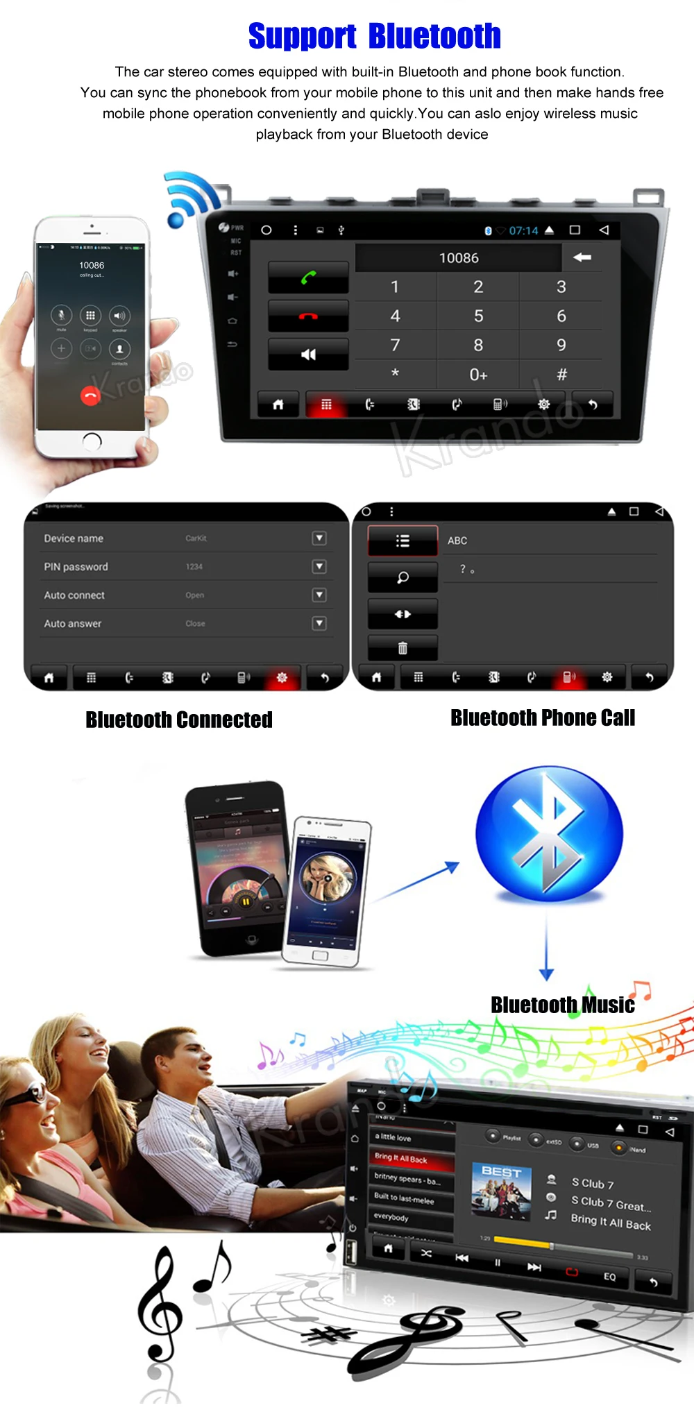 Автомобильная Gps навигационная система Krando Android 8 1 10 дюйма (без dvd) для Mazda 6 2008 2012