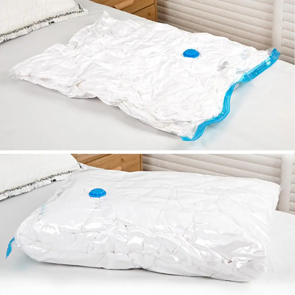 Вакуумная сумка для одежды с клапаном прозрачная граница складной сжатый