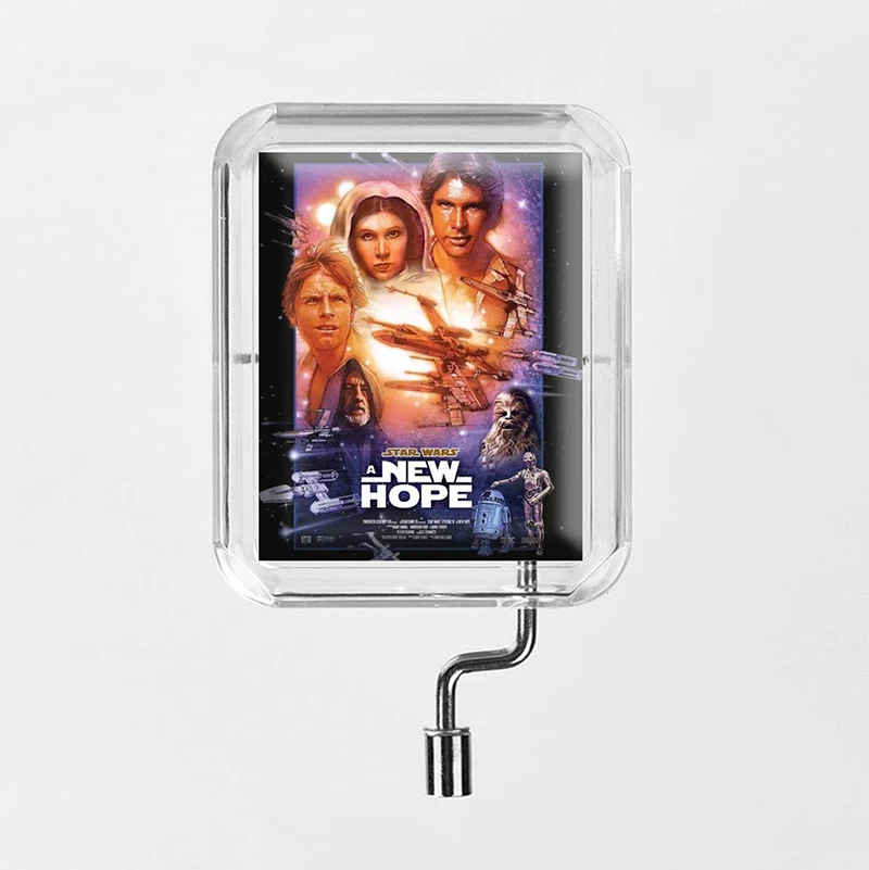 Новая прозрачная квадратная Музыкальная шкатулка с изображением Звездных войн 18