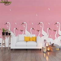 beibehang custom photo mural wallpapers for living room tv background wall mural bedroom red crowned crane sofa background wall