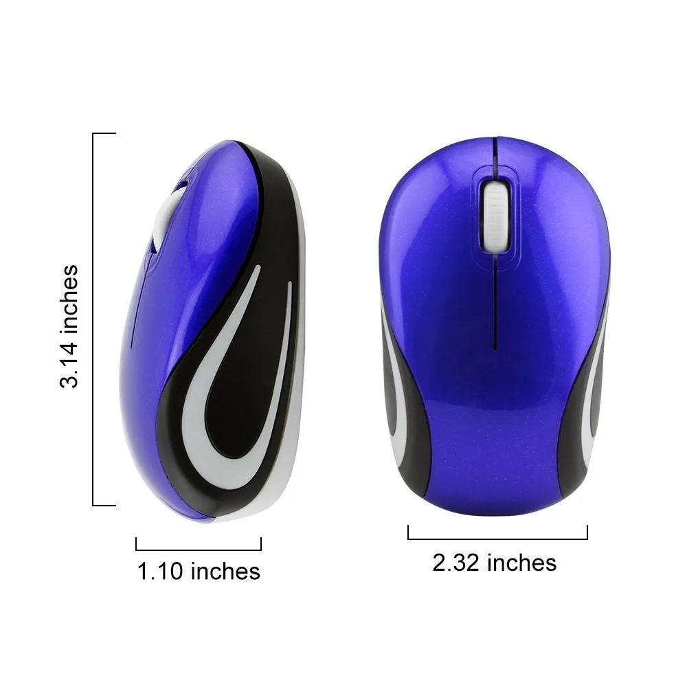 Оптическая беспроводная компьютерная мышь мини эргономичная USB 1600 DPI маленькая
