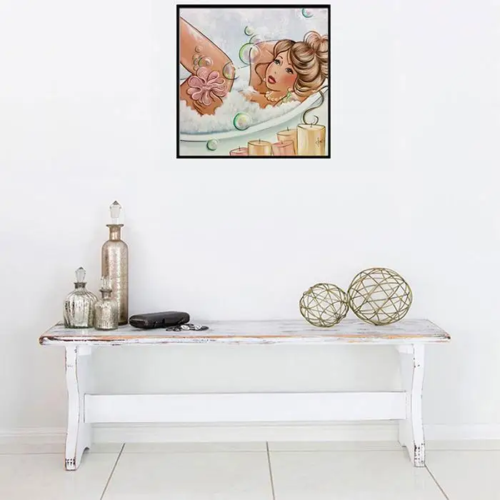 DIY Алмазная картина вышивка крестиком Смола мозаика Женская Ванна горный