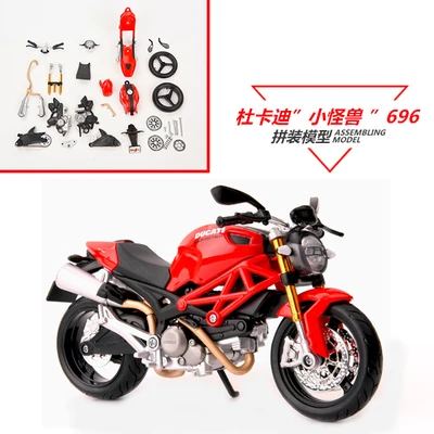 as the picture Brinquedos Diy сборка модель мотоцикла Игрушка Kawasaki несколько стилей 1:12 головоломка для ребенка подарок или коллекция - Цвет: as the picture