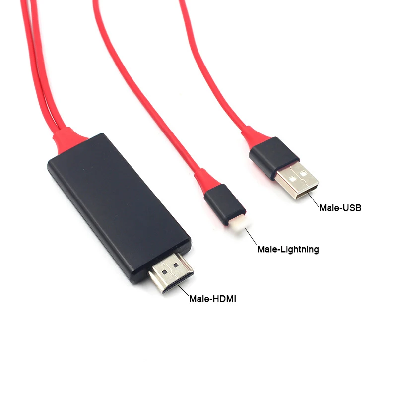 8 Pin к HDMI Мужской USB кабель системы освещения к HDMI HD tv адаптер цифровой AV для iPad Pro Air для iPhone X XR 8 7 7 Plus 6 S 6 5s
