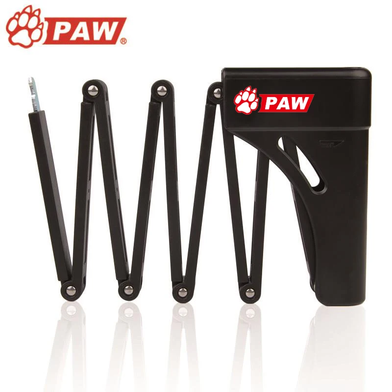 

PAW Foldable Bicycle Lock Strong Steel Motorcycle Electronic MTB Road Bike Lock Folding Anti Theft Security Cable Lock For Bikes