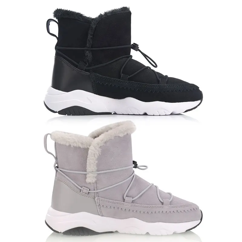 Li Ning/женские зимние ботинки теплые флисовые кроссовки классическая спортивная