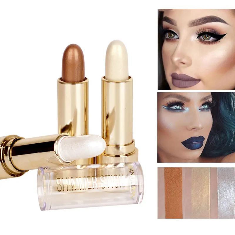 Осветляющая палочка мерцающий долговечный легко носить с шелкопрядом ручка