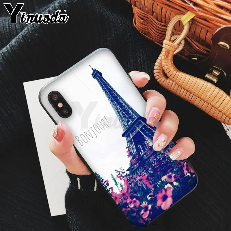 Yinuoda Эйфелева башня Париж Любовь розовый DIY Окрашенные красивый чехол для