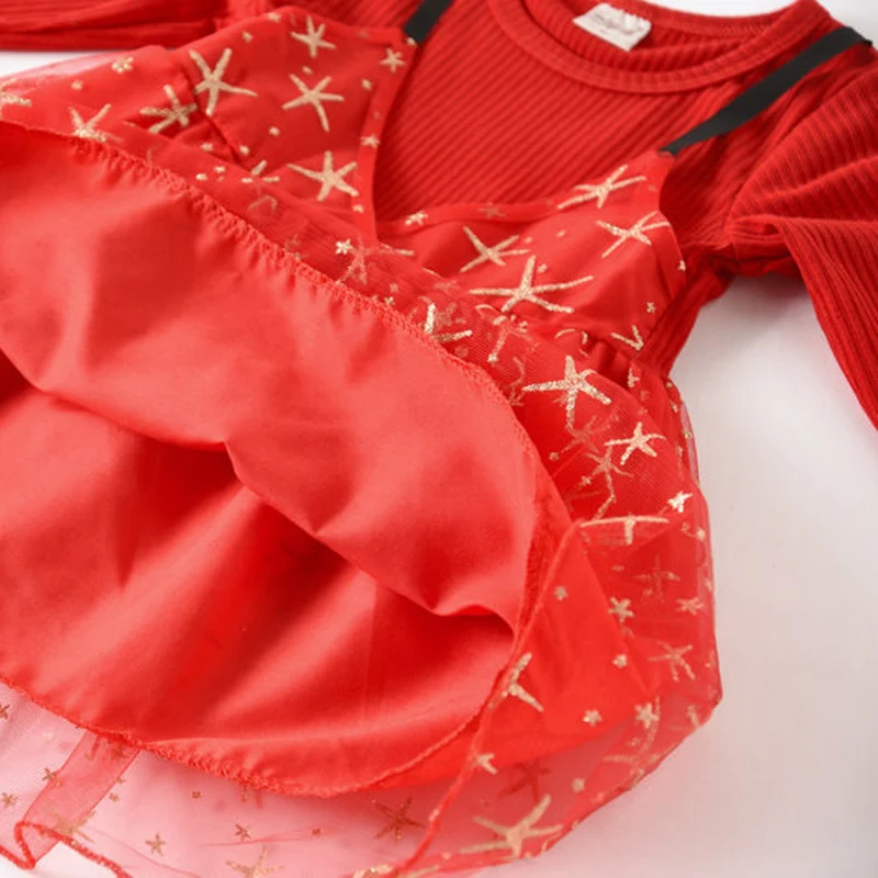 EABoutique baby girl dress spring autumn long sleeved mesh for 2-5 years Q0314 | Детская одежда и обувь