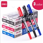 Deli 12 шт цветные Двойные наконечники 0,51 мм быстросохнущие маркерные ручки для ткани, металлические качественные ручки для рисования, оптовая продажа