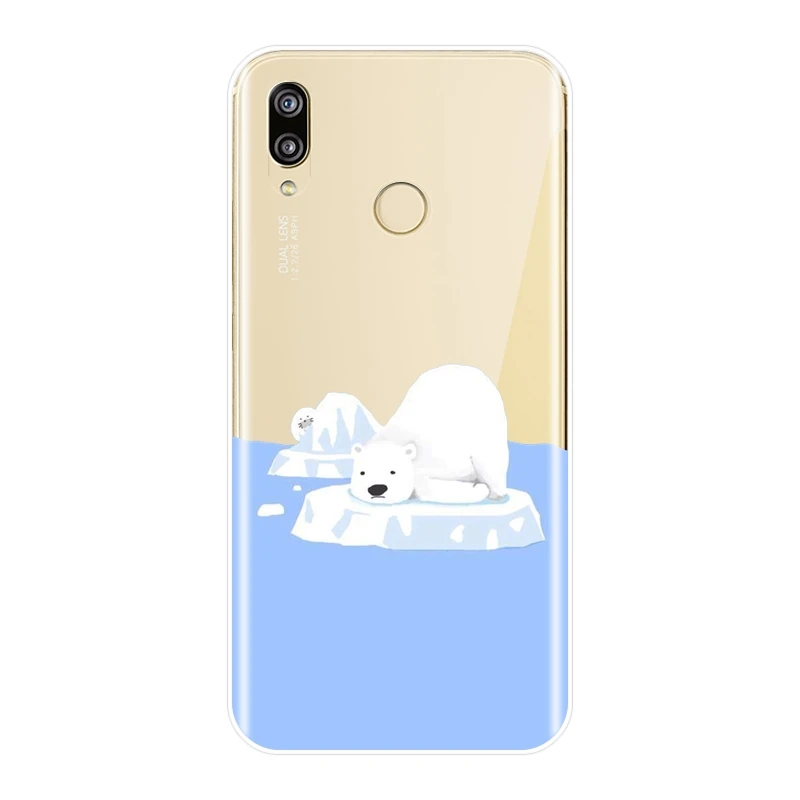 Чехол для телефона из ТПУ Huawei P10 P20 P8 P9 Lite 2017 медведь силиконовая Мягкая задняя