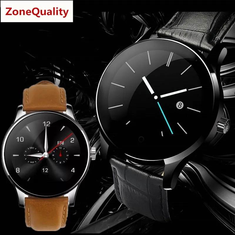 ZoneQuality K88H круглый экран сердечного ритма смарт часы с мониторингом Bluetooth для iPhone