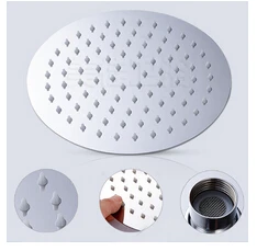 8/10/12 дюймов Нержавеющая сталь осадков Насадки для душа круглые и квадратные Ванная комната верхний душ - Цвет: Chrome 12 inch